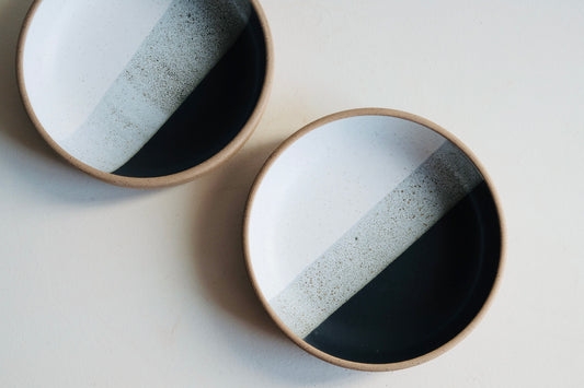 top down view of two bowls